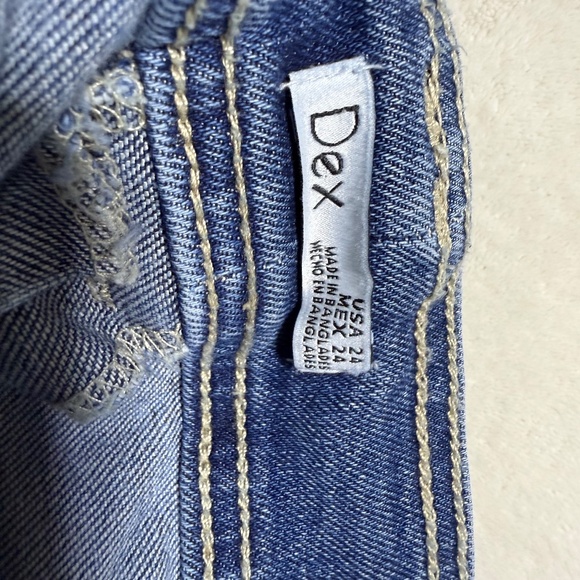 Dex Women's Capri Jeans Size 24 Stretch High Rise Loose Fit, Raw Hem, Wide Leg - Picture 11 of 11